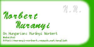 norbert muranyi business card